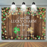Aperturee - Lucky Charm Clovers Wood Wall Baby Shower Backdrop